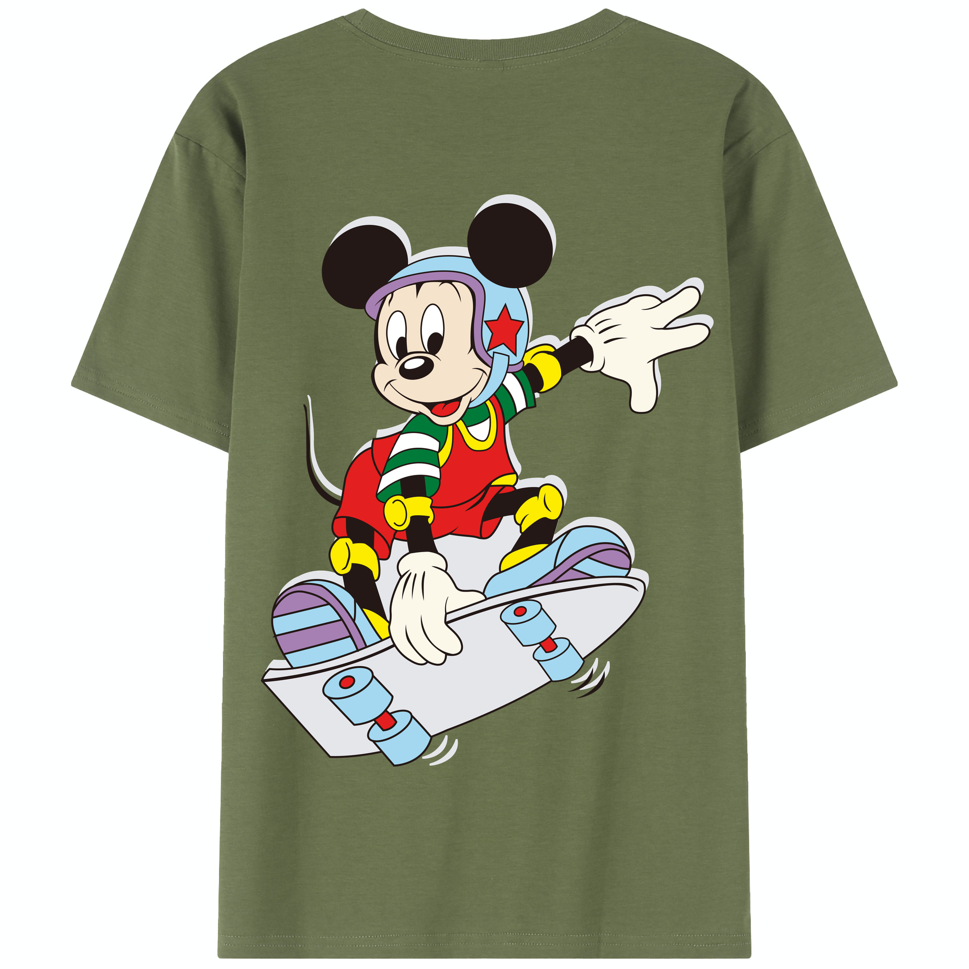 （画像用） ミッキーマウス Mickey Mouse 綿100％半袖Tシャツ（背面プリント）